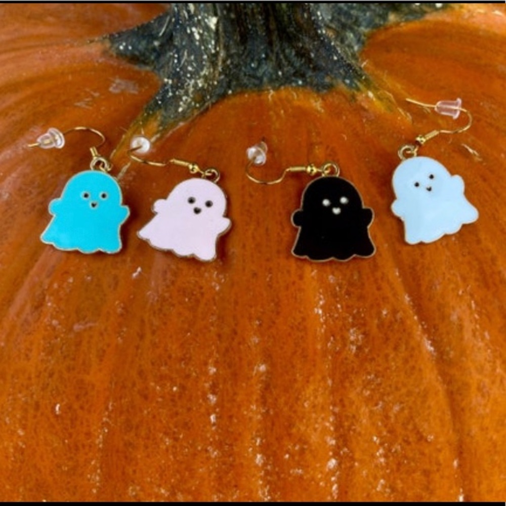 Cute spooky Halloween Ghost handmade earrings